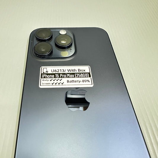 Apple iPhone 15 Pro Max (256GB) - #U6213/Pre-Owned