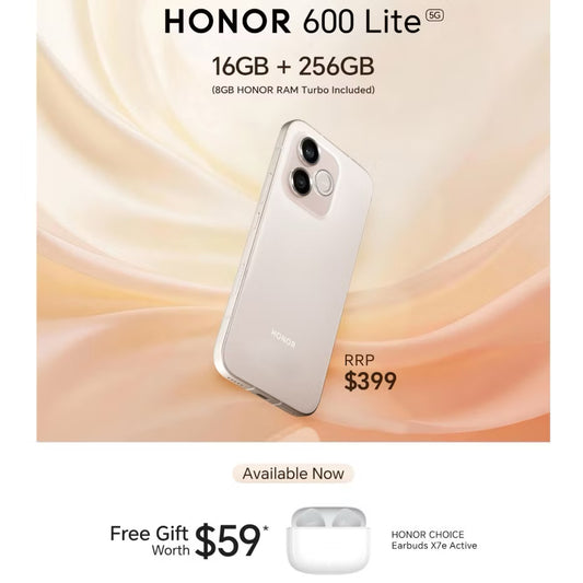 Honor 600 Lite 5G (256GB/8GB) - Free Honor X7e Active Earbuds