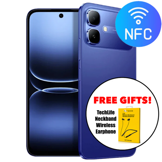 Infinix Smart 20 NFC (64GB/4GB) Free Wireless Neckband Earphone!