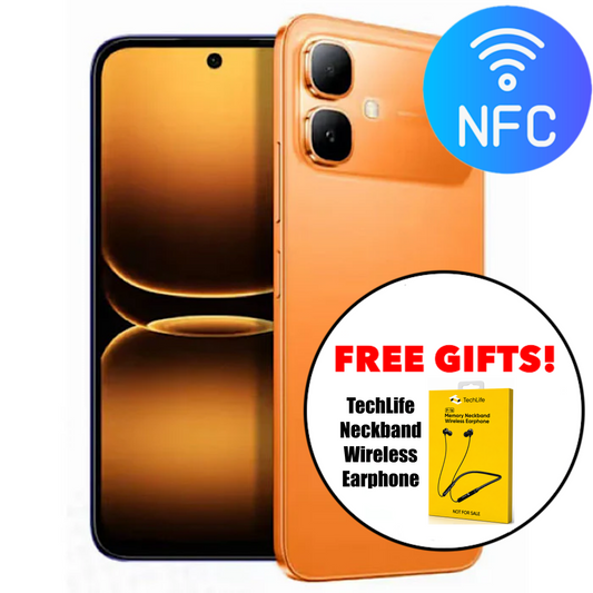 Infinix Smart 20 NFC (64GB/4GB) + $3 Instant Rebate + Free Wireless Neckband Earphone!