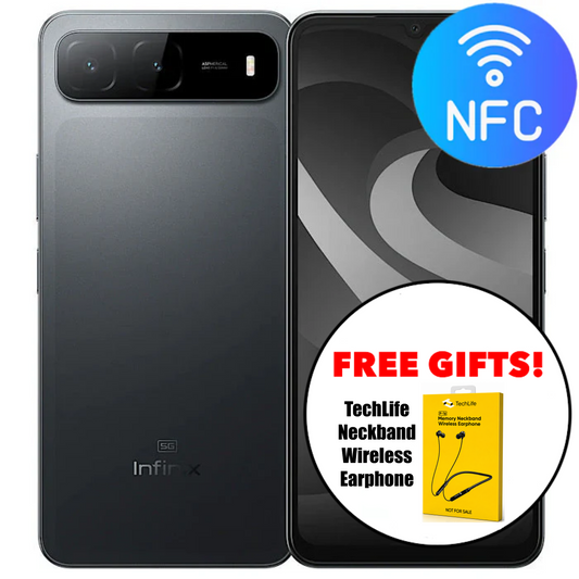 Infinix Hot 60i 5G NFC (256GB/8GB) + $5 Instant Rebate + Free Wireless Neckband Earphone!