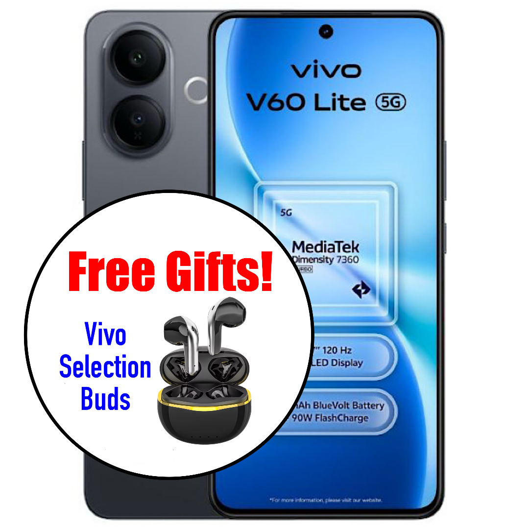 Vivo V60 Lite 5G (512GB/12GB+12GB) Free Vivo Selection EarBuds!