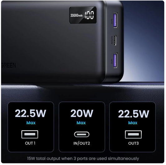 UGREEN 20000mAh 20W Power Bank (CCC) - PB312