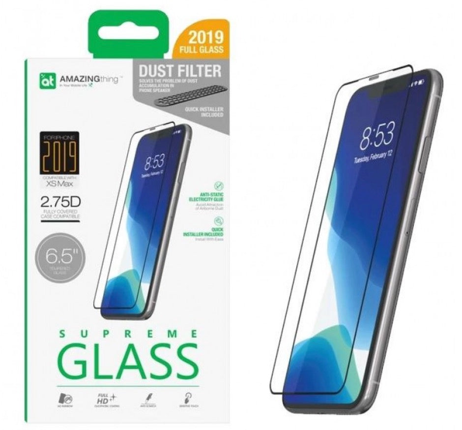 Amazingthing 2.75D Clear Tempered Glass iPhone 11 Pro Max/XS Max