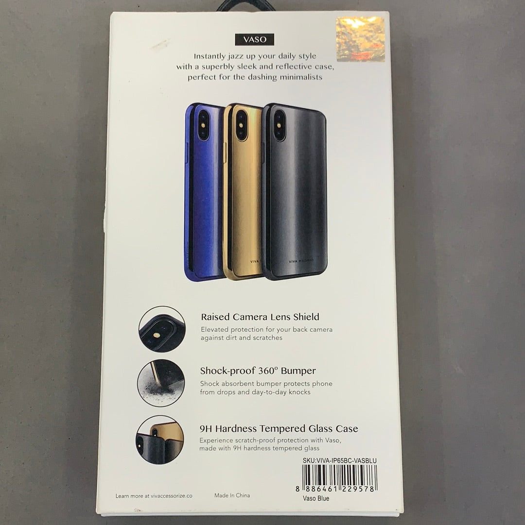 Viva Madrid Vaso Tough Tempered Glass Case iPhone Xs