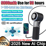 Mini handheld fan With Air Turbo Cooler and 3C power bank 10000mAh portable foldable small fan with ice compress function