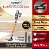 Airbot Hypersonics PRO 27,000Pa Smart Handheld Cordless Vacuum Intelligent Dust Sensing HEPA