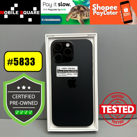 <div style="font-size:80%">#U5833<BR>Apple iPhone 16 Pro Max<br>(512GB)</FONT></DIV>