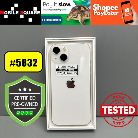 <div style="font-size:80%">#U5832<BR>Apple iPhone 13<br>(128GB)</FONT></DIV>