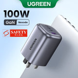UGREEN Nexode 100W GaN 4-Ports USB A USB C Charger Compatible for iPhone 16 Pro Max/15/14/13/12 Safety Mar4k