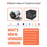 Ticktime Cube Pomodoro Timer, Magnetic Productivity Timer, Mute, Vibration & Adjustable Sound Alert, Pause & Resume