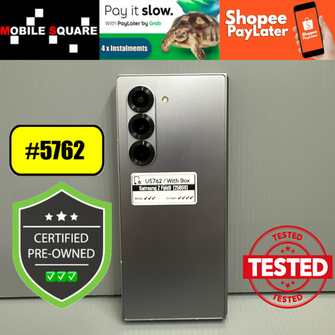 <div style="font-size:80%">#U5762<BR>Samsung ZFold6 5G<br>(256GB)</font></div>