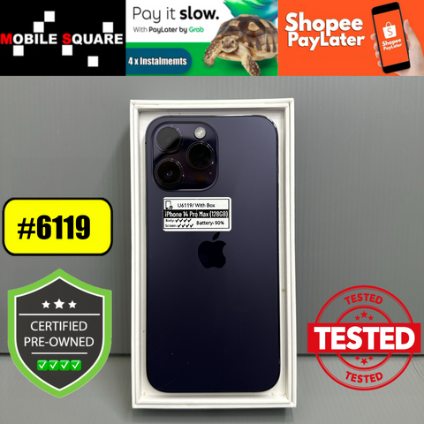 <div style="font-size:80%">#U6119<BR>Apple iPhone 14 Pro Max<br>(128GB)</FONT></DIV>