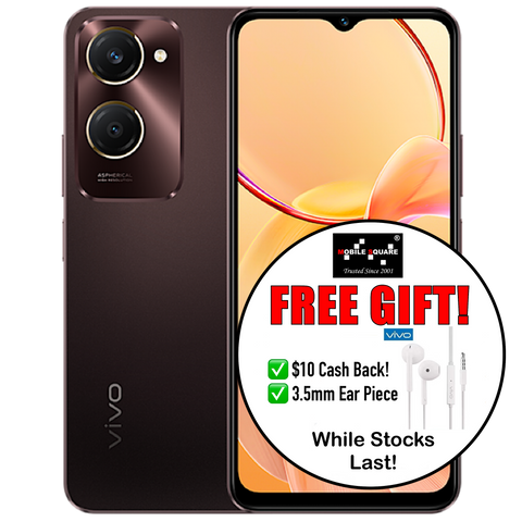 <div style="font-size:80%">Vivo Y28S 5G<br>(256GB/8+8GB RAM)<BR><font color="red">$10 Cash Back + Free Gift!!</font></div>