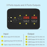 60000mAh powerbank fast charging With 4 USB 3 inputs Portable charger power bank 20000mah