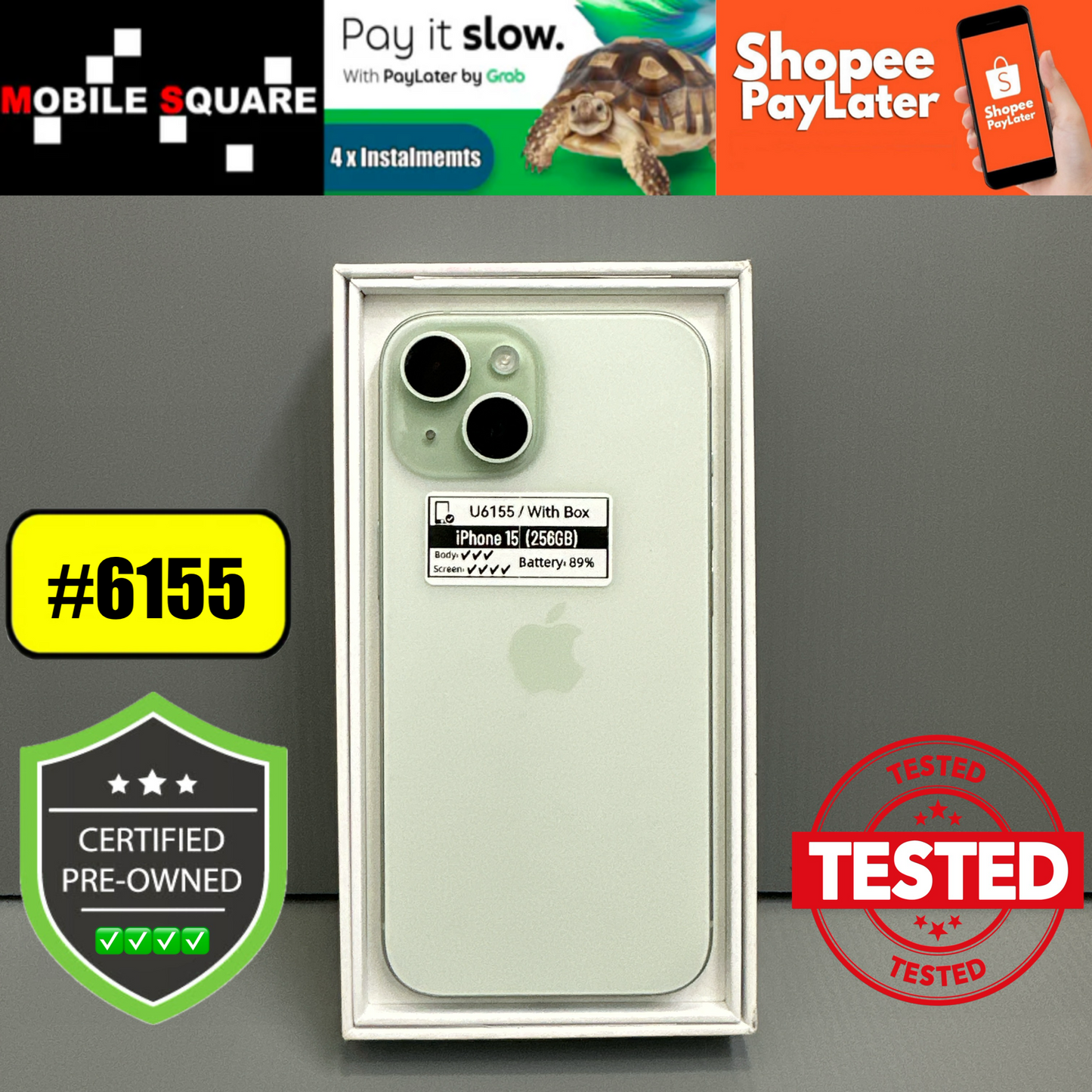 Apple iPhone 15 (256GB) - #U6155/Pre-Owned