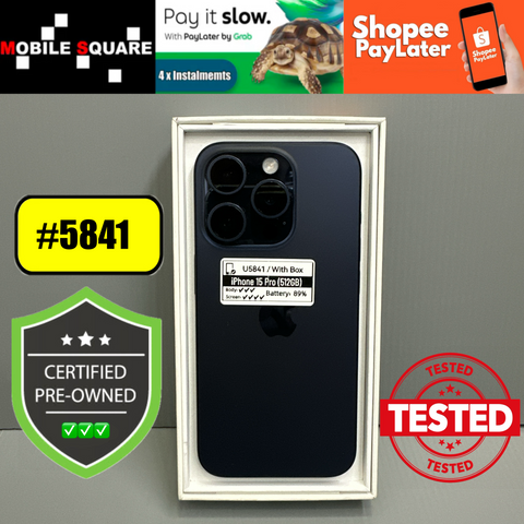 <div style="font-size:80%">#U5841<BR>Apple iPhone 15 Pro<br>(512GB)</FONT></DIV>