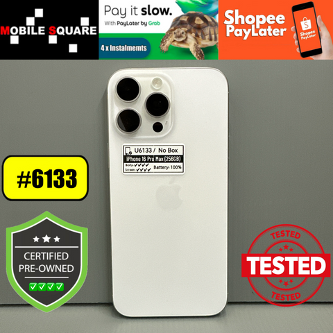 <div style="font-size:80%">#U6133<BR>Apple iPhone 16 Pro Max<br>(256GB)</FONT></DIV>