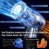 Mini handheld fan With Air Turbo Cooler and 3C power bank 10000mAh portable foldable small fan with ice compress function