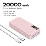 Ugreen 20000mAh 3-Ports, 10000mAh 2-Ports PD20W QC18W SCP22.5W Max Fast Charging Power Bank for Phone Tablet Laptop