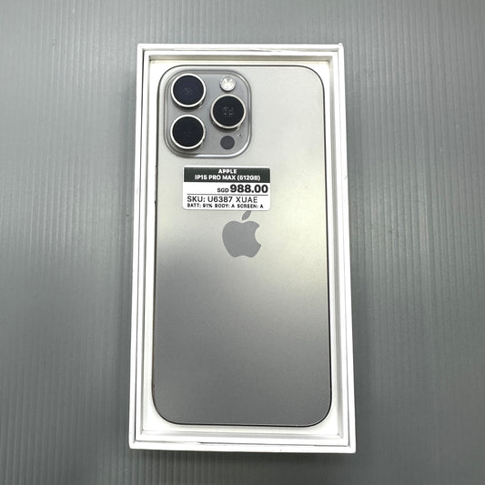 Apple iPhone 15 Pro Max (512GB) - #U6387/Pre-Owned