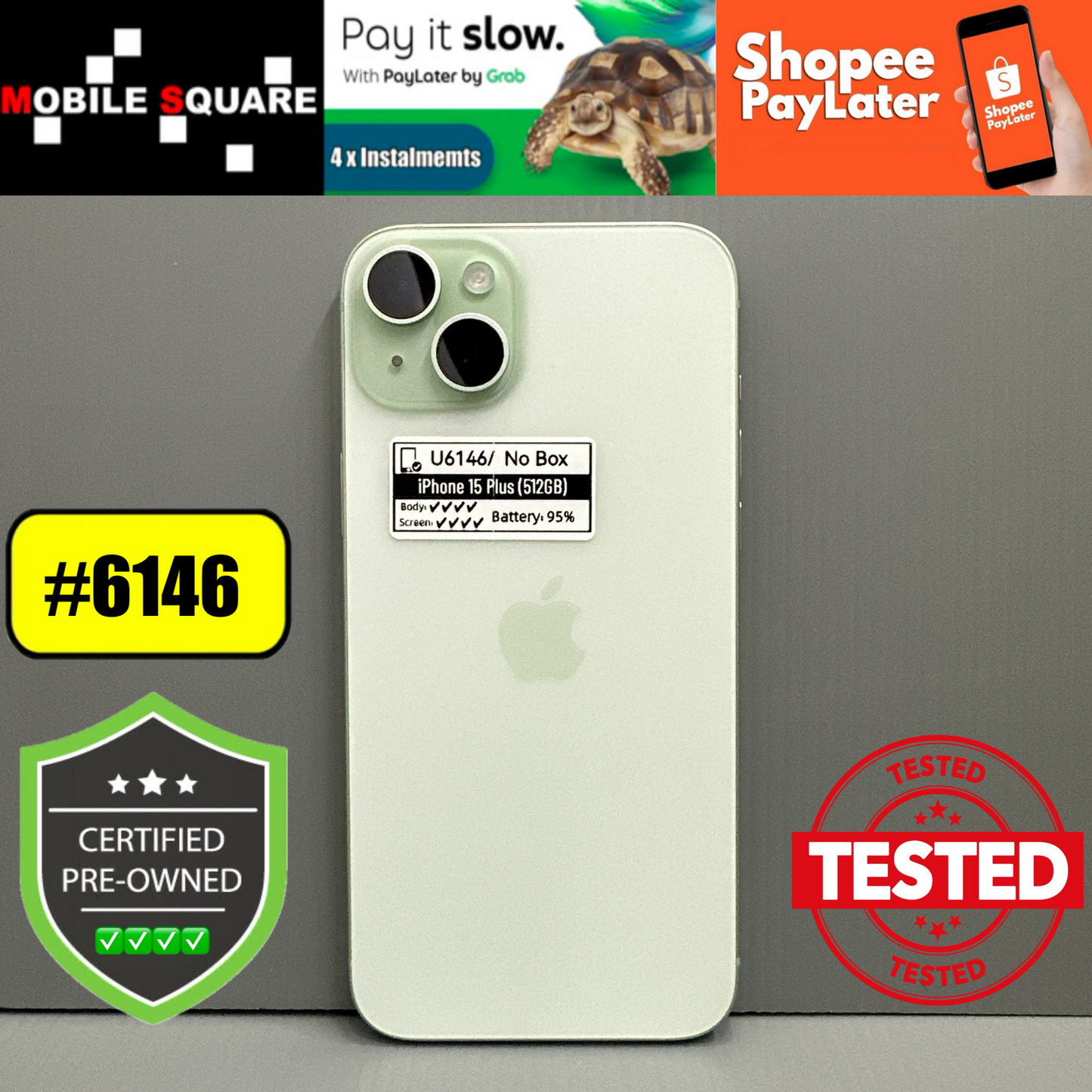 Apple iPhone 15 Plus (512GB) - #U6146/Pre-Owned