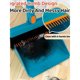 Rotatable Broom and Wind Proof Dust Pan with Broom Comb Broom Set Non-Stick Broom Magic Wiper Set