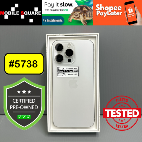 <div style="font-size:80%">#U5738<BR>Apple iPhone 15 Pro Max<br>(256GB)</FONT></DIV>