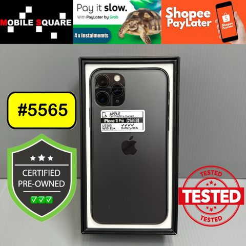 <div style="font-size:80%">#U5565<BR>Apple iPhone 11 Pro<br>(256GB)</FONT></DIV>