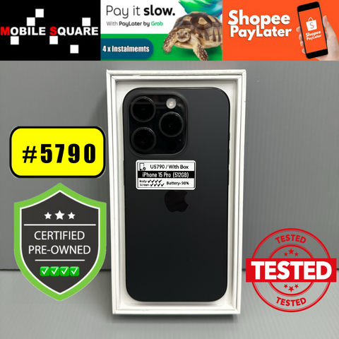 <div style="font-size:80%">#U5790<BR>Apple iPhone 15 Pro<br>(512GB)</FONT></DIV>