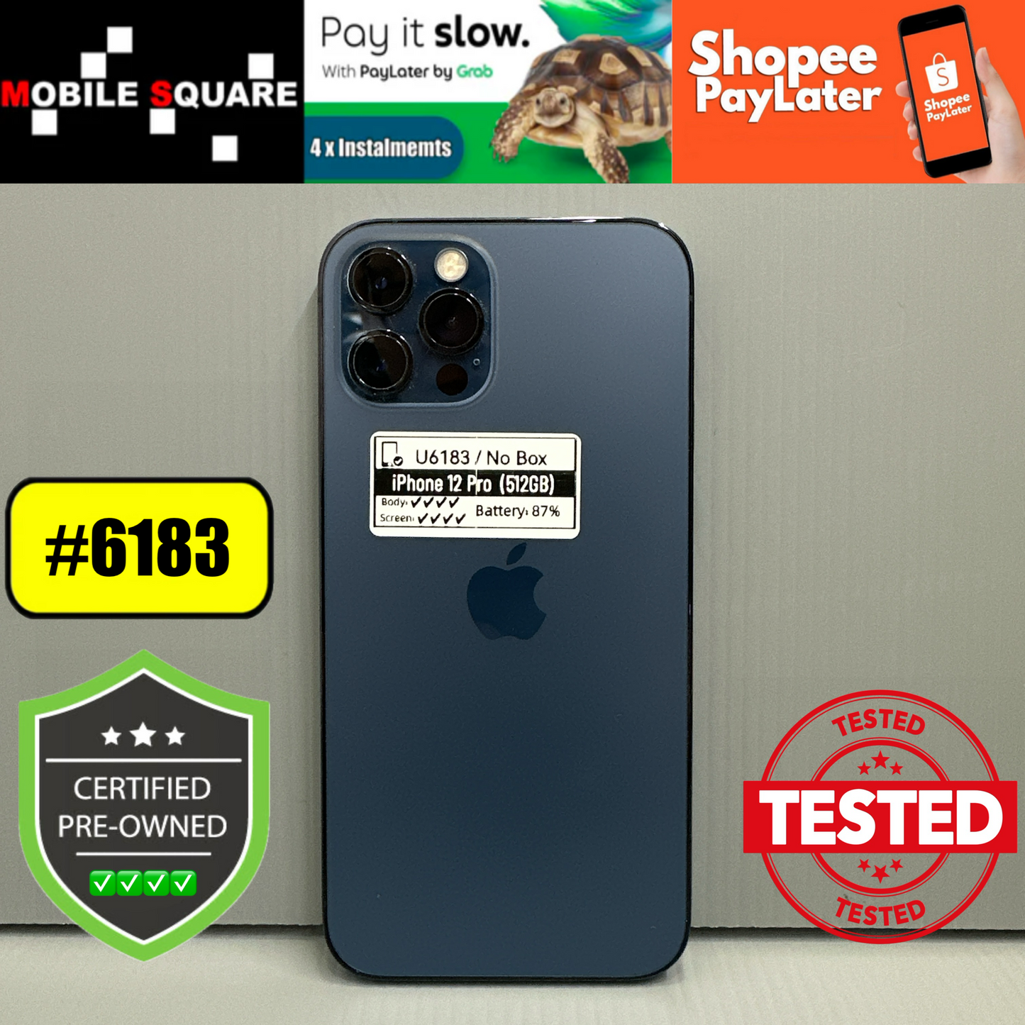 Apple iPhone 12 Pro (512GB) - #U6183/Pre-Owned