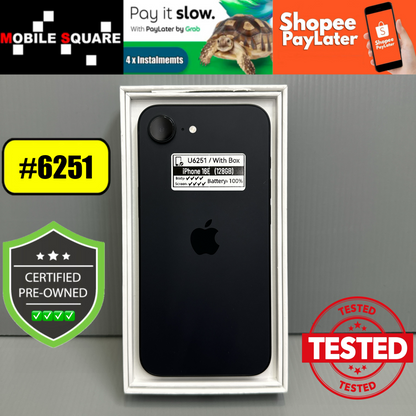 Apple iPhone 16E (128GB) - #U6251/Pre-Owned