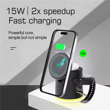 Anvers Qi2 Wireless Charger Stand 3 in 1 Charging Station for iPhone, iWatch, AirPods, Samsung Watch