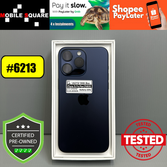 Apple iPhone 15 Pro Max (256GB) - #U6213/Pre-Owned
