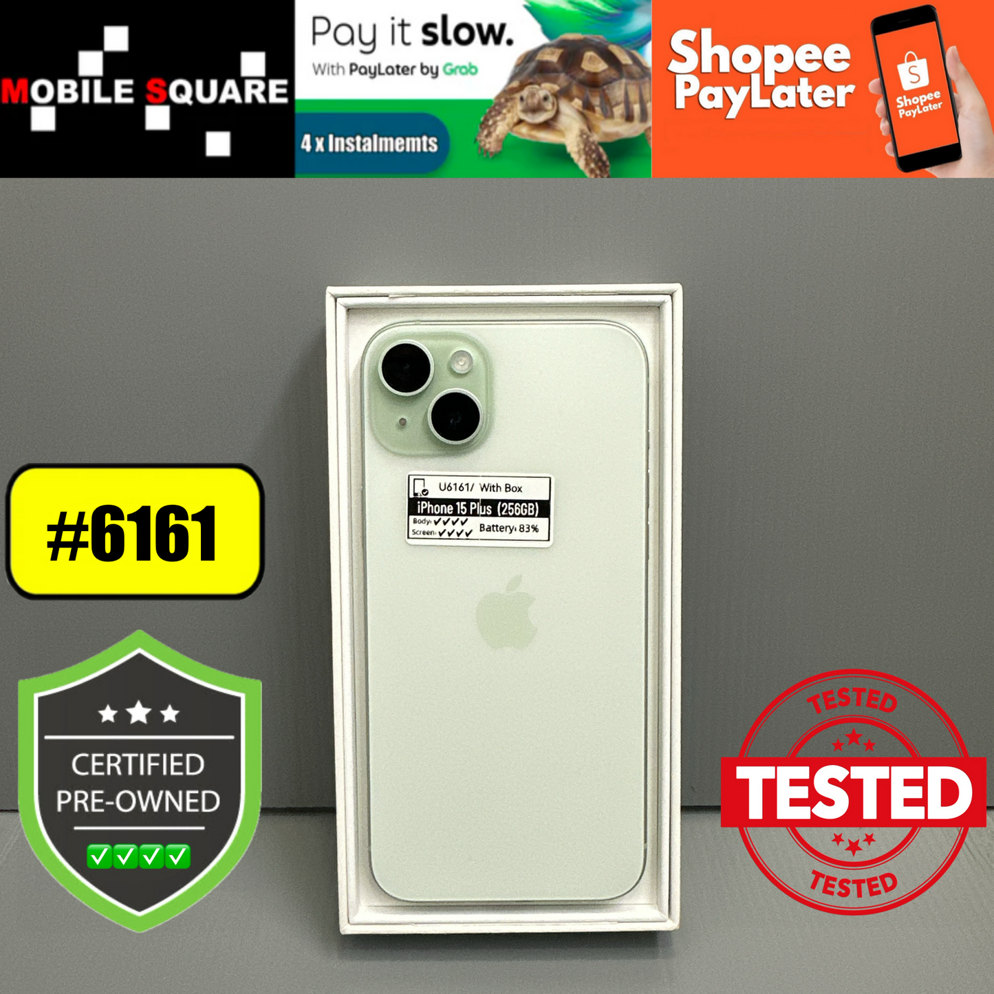 Apple iPhone 15 Plus (256GB) - (#U6161/Pre-Owned)