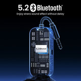 Ugreen 2 in 1 Upgraded Bendable Bluetooth 5.2 Receiver Transmitter for TV Computer Earphone Headphone Car Amplifier