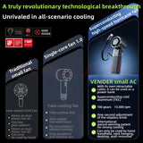 Mini handheld fan With Air Turbo Cooler and 3C power bank 10000mAh portable foldable small fan with ice compress function