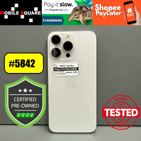 <div style="font-size:80%">#U5842<BR>Apple iPhone 15 Pro Max<br>(256GB)</FONT></DIV>