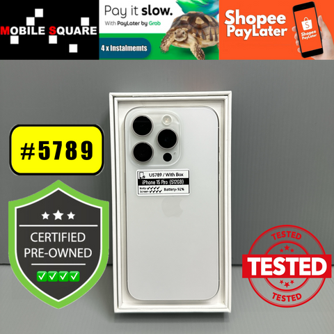 <div style="font-size:80%">#U5789<BR>Apple iPhone 15 Pro<br>(512GB)</FONT></DIV>