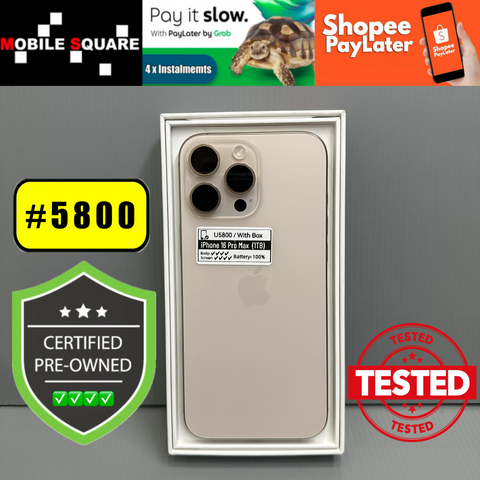 <div style="font-size:80%">#U5800<BR>Apple iPhone 16 Pro Max<br>(1TB)</FONT></DIV>