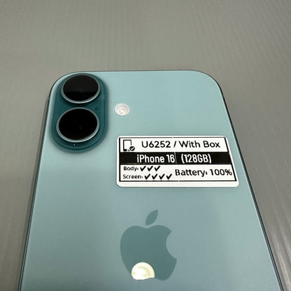 Apple iPhone 16 (128GB) - #U6252/Pre-Owned