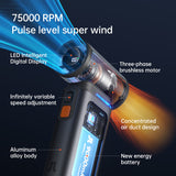 JisuLife Handheld Fan Ultra 1 Jet Fan 9000 mAh 100 Speed LED Display Air Duster Function