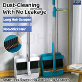 Rotatable Broom and Wind Proof Dust Pan with Broom Comb Broom Set Non-Stick Broom Magic Wiper Set