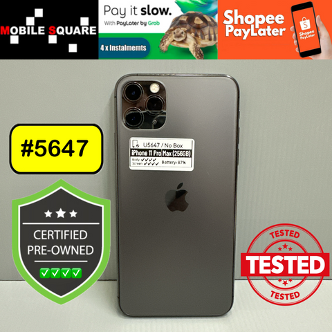 <div style="font-size:80%">#U5647<BR>Apple iPhone 11 Pro Max<br>(256GB)</FONT></DIV>