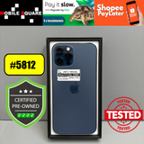 <div style="font-size:80%">#U5812<BR>Apple iPhone 12 Pro Max<br>(256GB)</FONT></DIV>