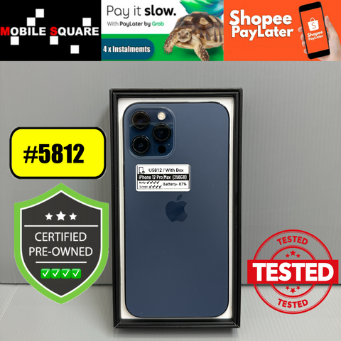 <div style="font-size:80%">#U5812<BR>Apple iPhone 12 Pro Max<br>(256GB)</FONT></DIV>