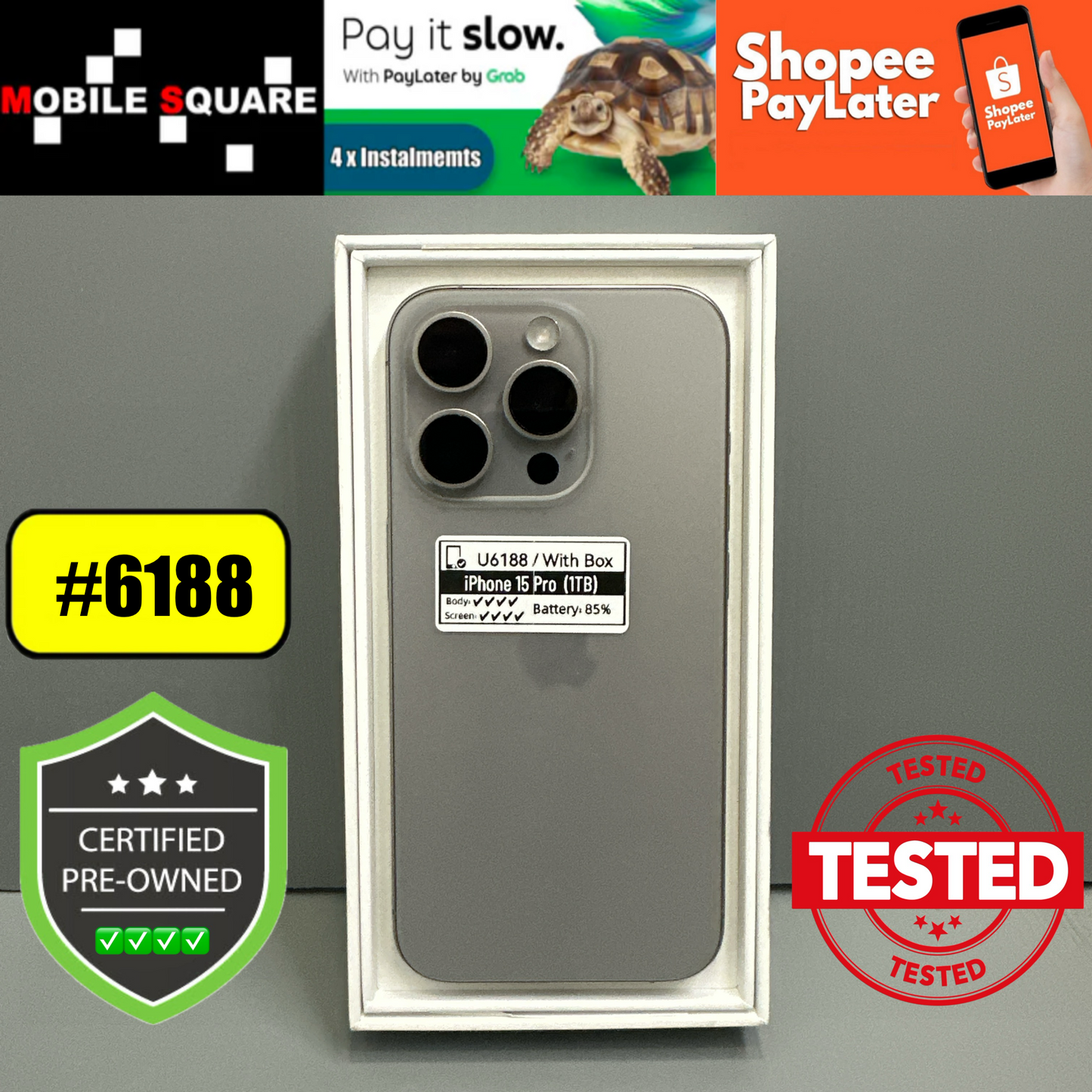 Apple iPhone 15 Pro (1TB) - #U6188/Pre-Owned