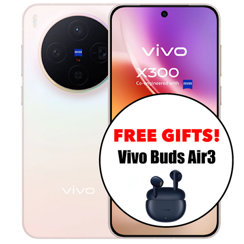<div style="font-size:80%">Vivo X300 5G<br>(512GB/16GB RAM)<BR><font color="red">Best Deal!<br>Free Vivo Buds Air3!</font></div>