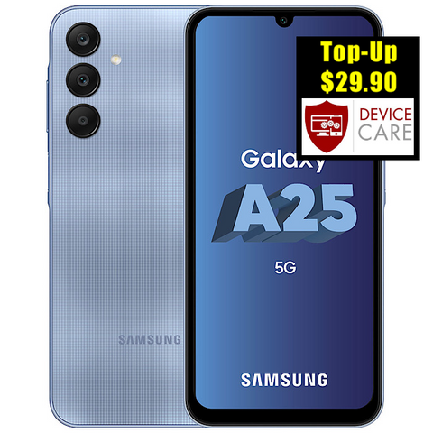 Samsung A25 5G<div style="font-size:80%">(128GB/8GB RAM)<br>(Black/Blue)</font></div>