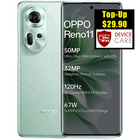 Oppo Reno11 5G<div style="font-size:80%">(256GB/12GB RAM)<br><font color="red">Telco Sealed Set</font></div>